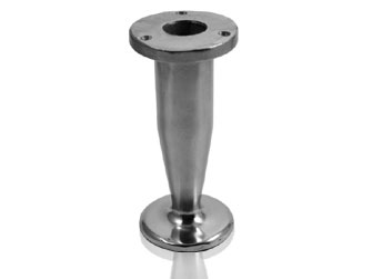 Pata de aluminio de moderno diseño para utilizar en sillones, muebles de cocina, bajomesadas, mesas "ratonas", etc.